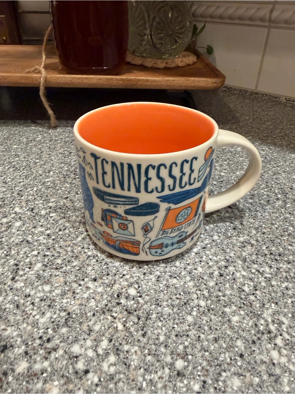 Starbucks Tennessee Souvenir Ceramic Mug - Orange Interior